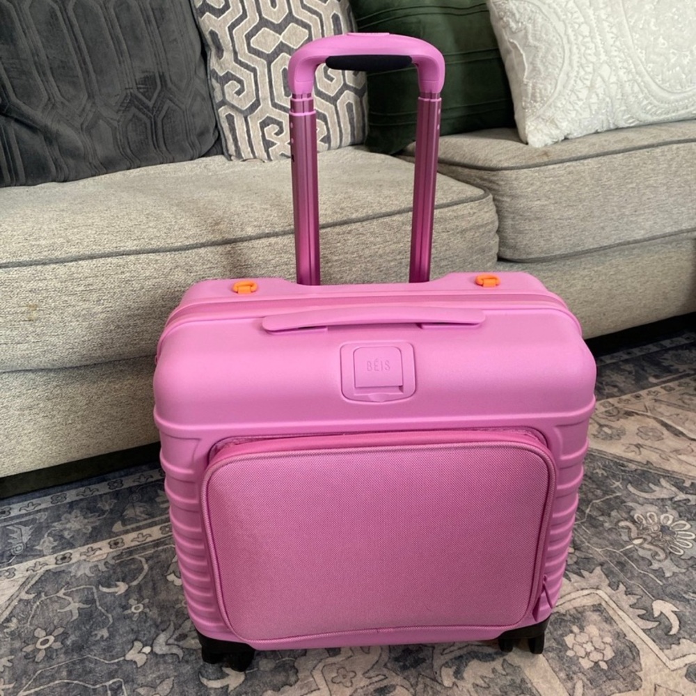 BEIS Vibrant Pink Carry-On Luggage